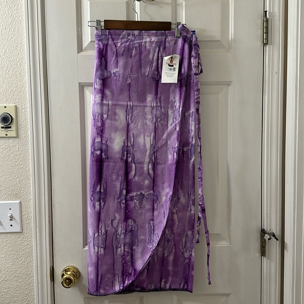 Handmade Purple Tye Dye Wrap Skirt